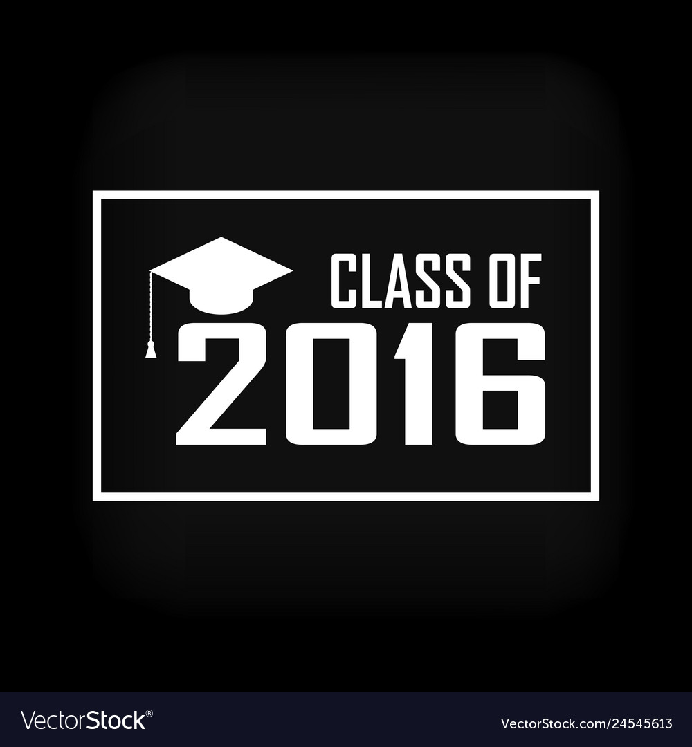 A graduating class in 2016 graphics elements vector image A graduating class in 2016 graphics elements