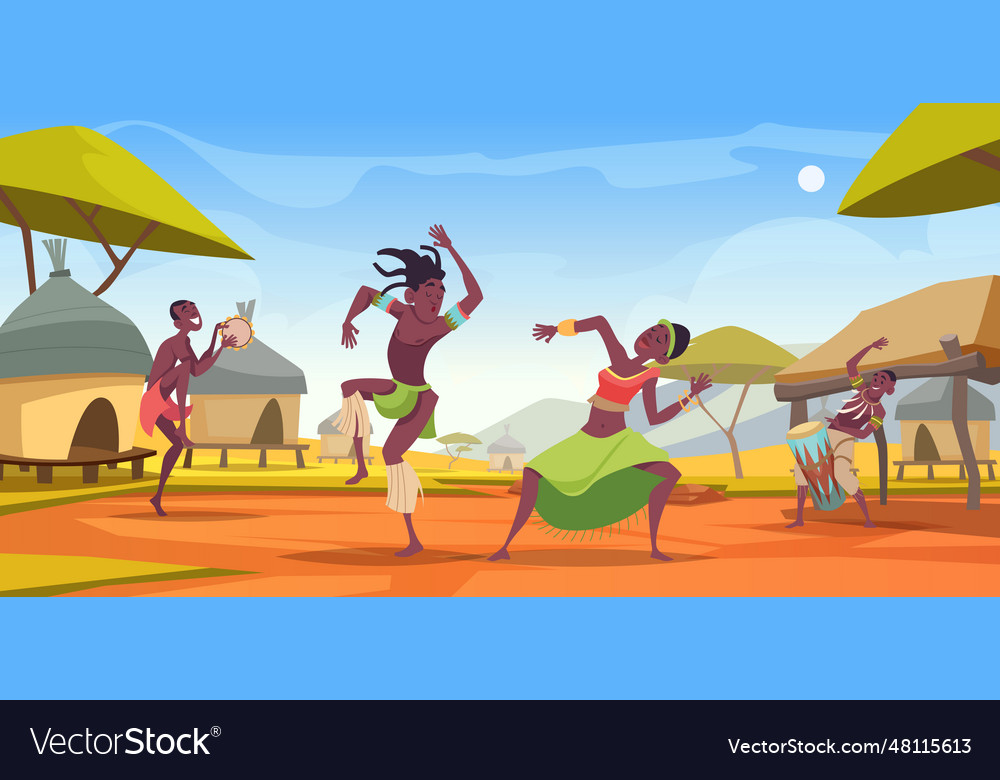 African People Tribal Authentic Royalty Free Vector Image