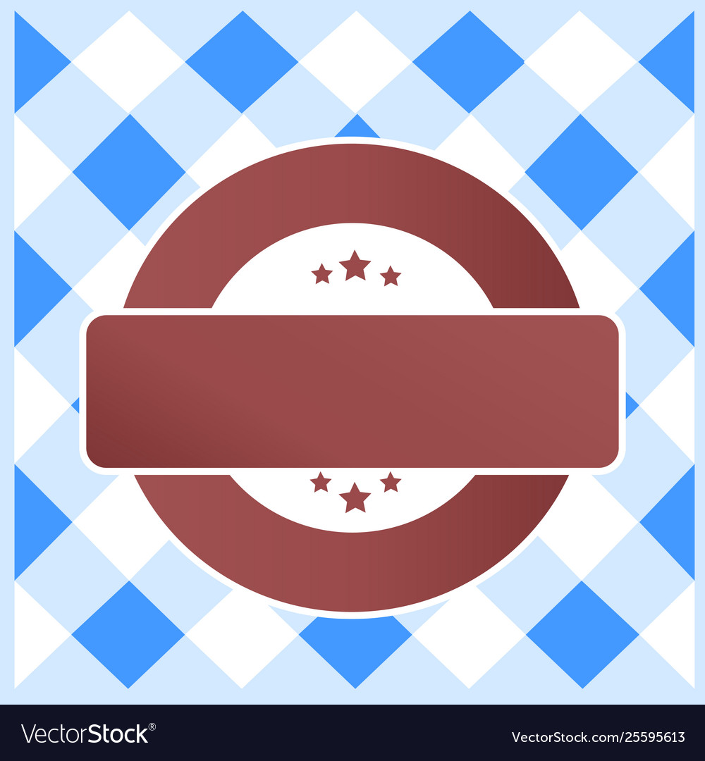 Colored round shape label with three stars on top