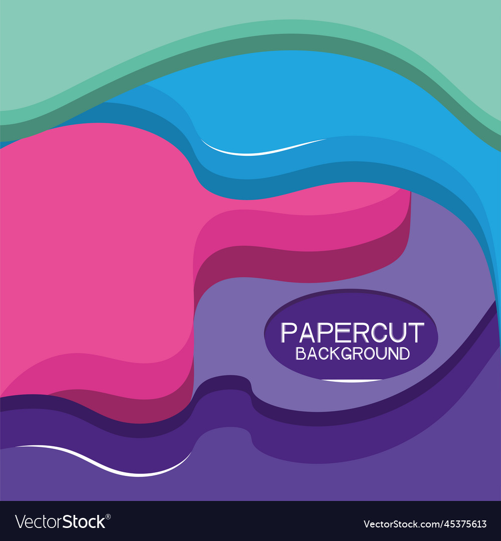 Colored seamless pattern background with paper art