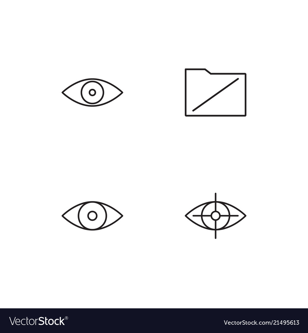 Cyber security linear icons set simple outline