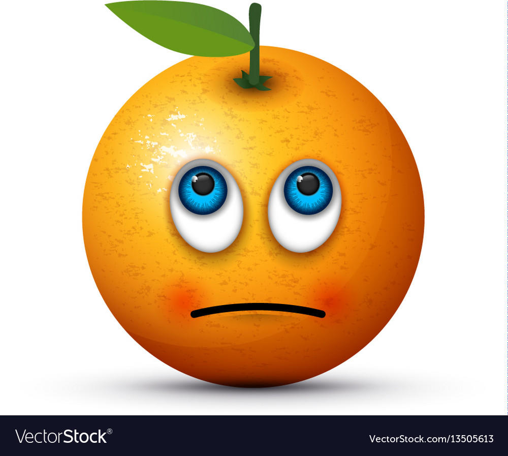 Fed up orange Royalty Free Vector Image - VectorStock