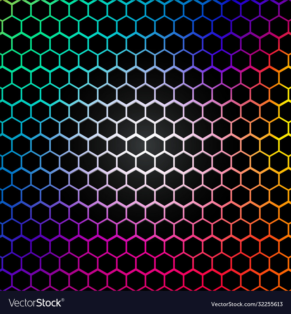Futuristic Black Hexagon Pattern
