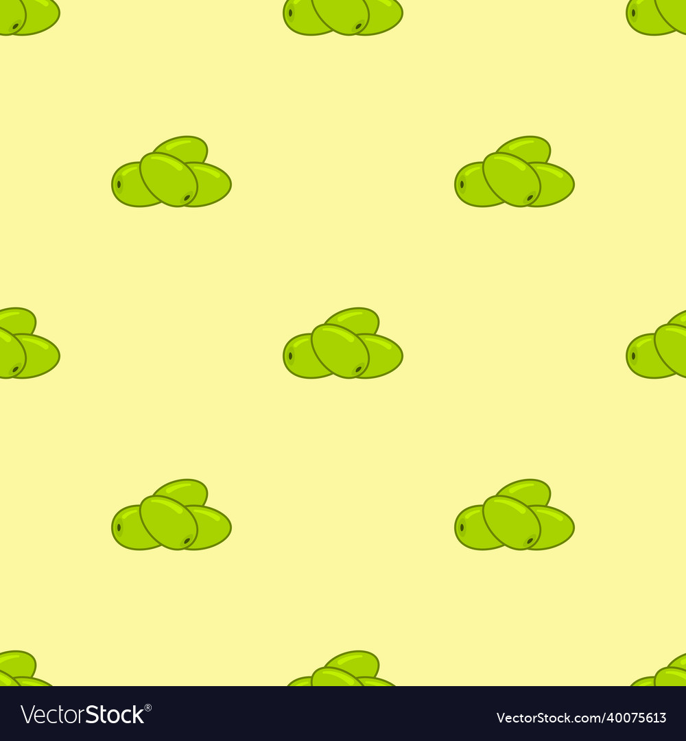 Green olives seamless pattern a cute handful