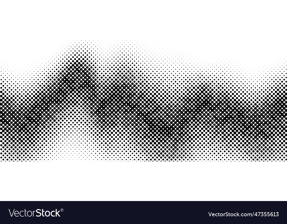 Halftone wave gradient texture faded noise grain vector image Halftone wave gradient texture faded noise grain