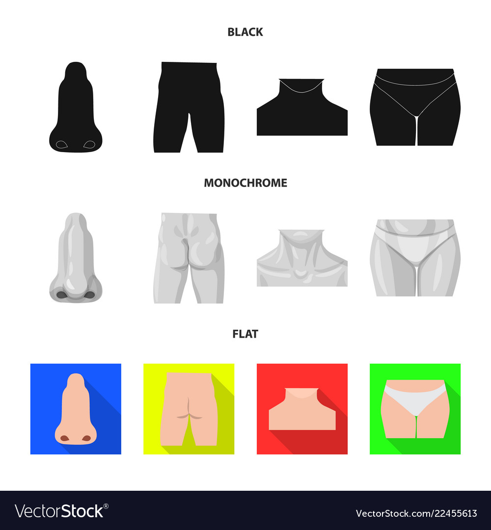 Isolated object of human and part symbol vector image Isolated object of human and part symbol