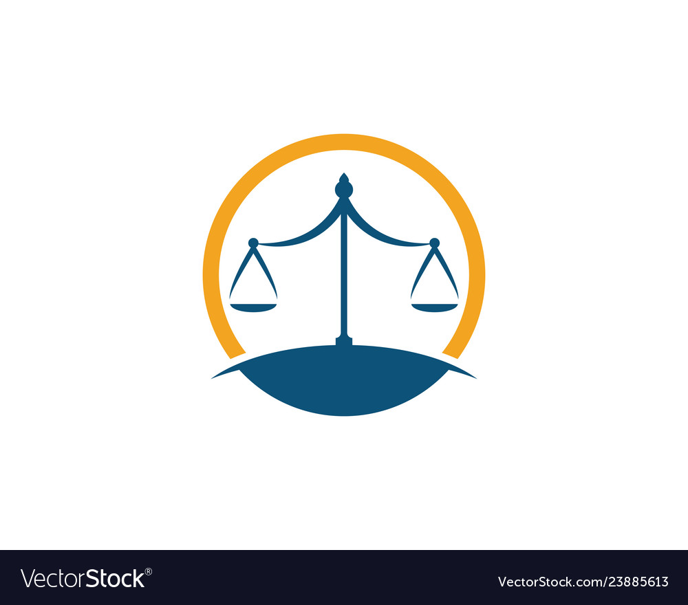 Justice law logo template Royalty Free Vector Image