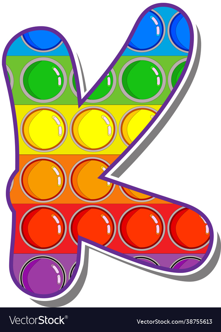 Buchstaben k Regenbogen farbige Buchstaben in Form vector image Buchstaben k Regenbogen farbige Buchstaben in Form