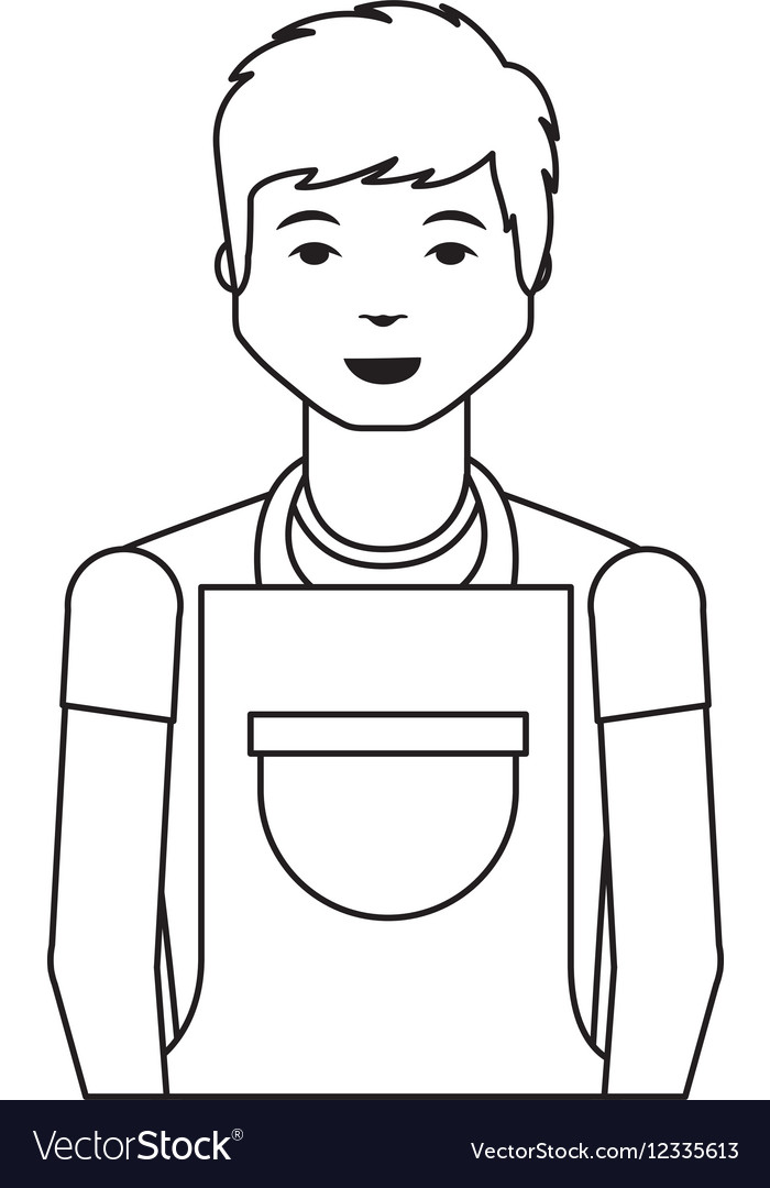 Man with apron character