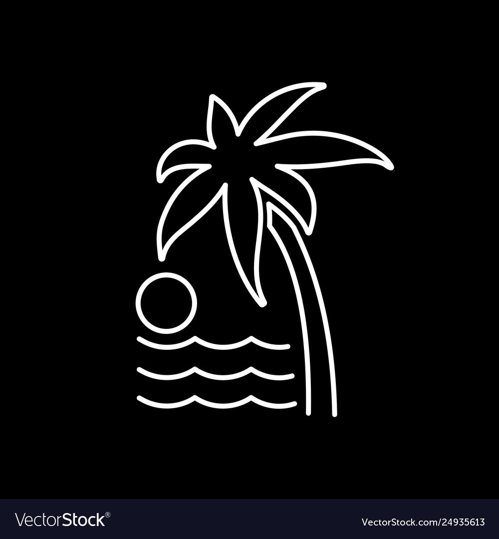 Palm trees icon beach chair and vacation