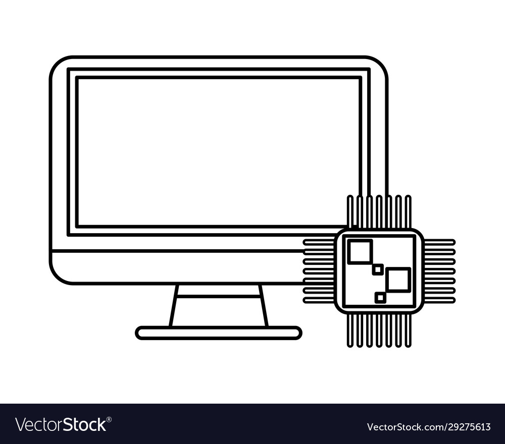 Processor chip with monitor computer devices