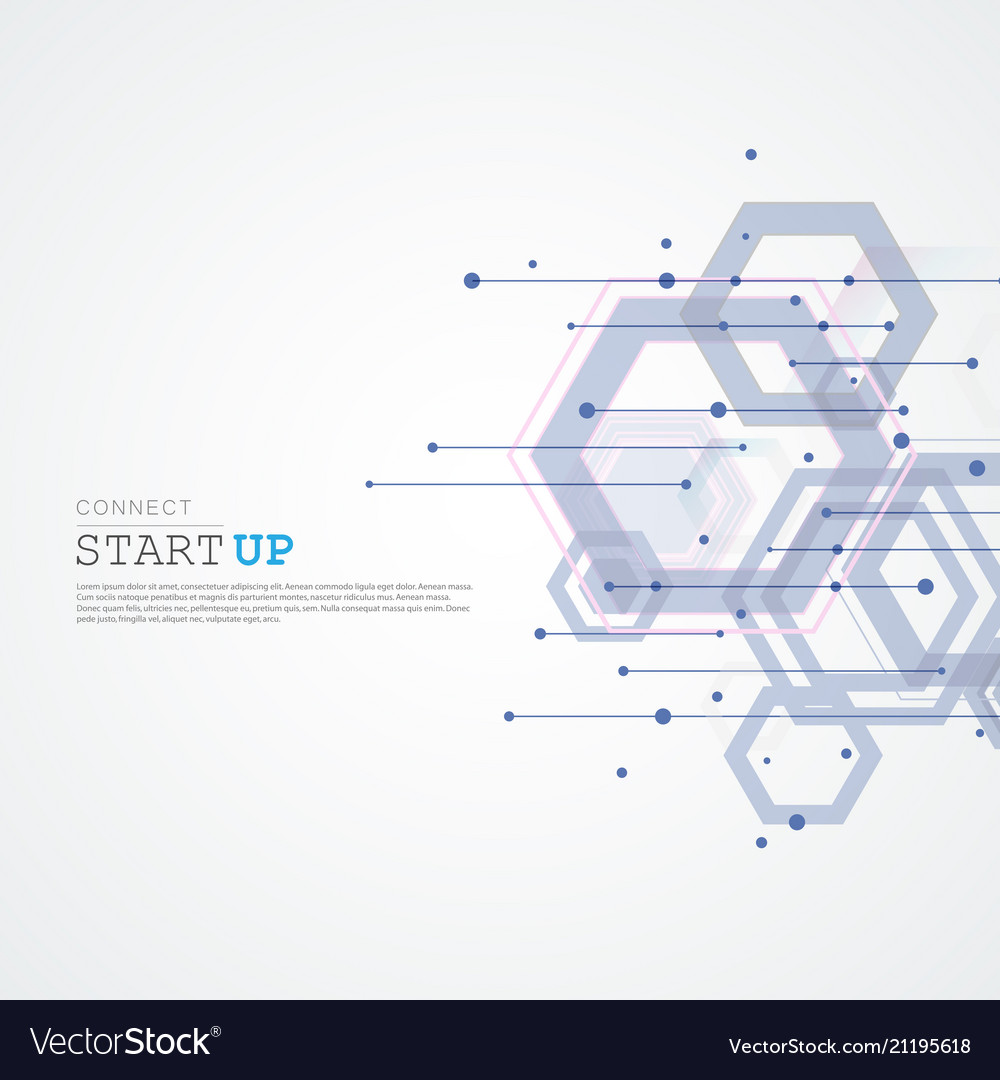 Abstract connect hexagonal structure background vector image Abstract connect hexagonal structure background
