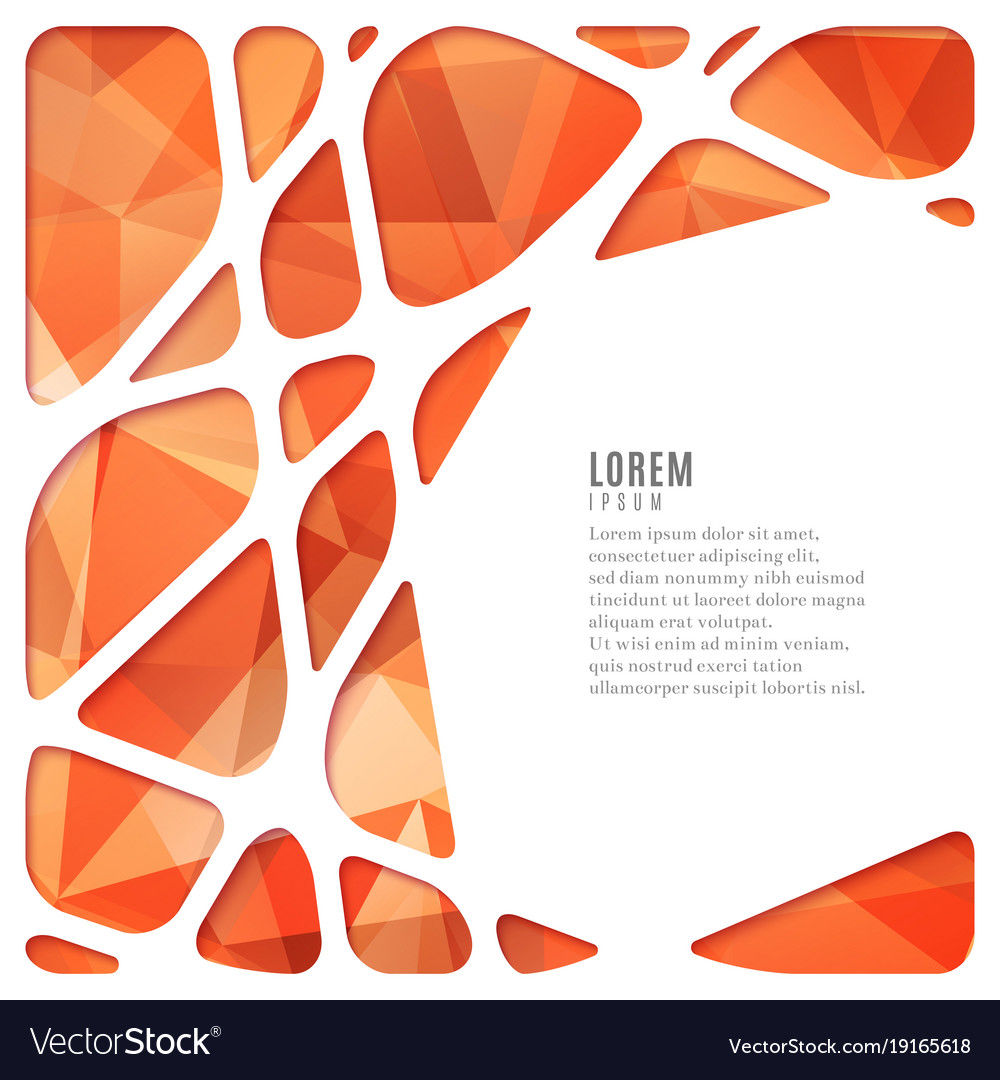 Abstract network frame with triangular background