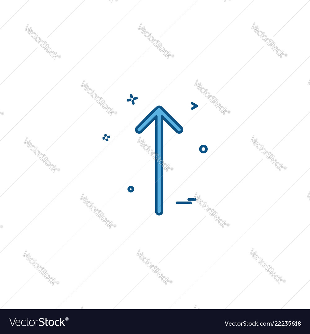 Arrow sign up icon design