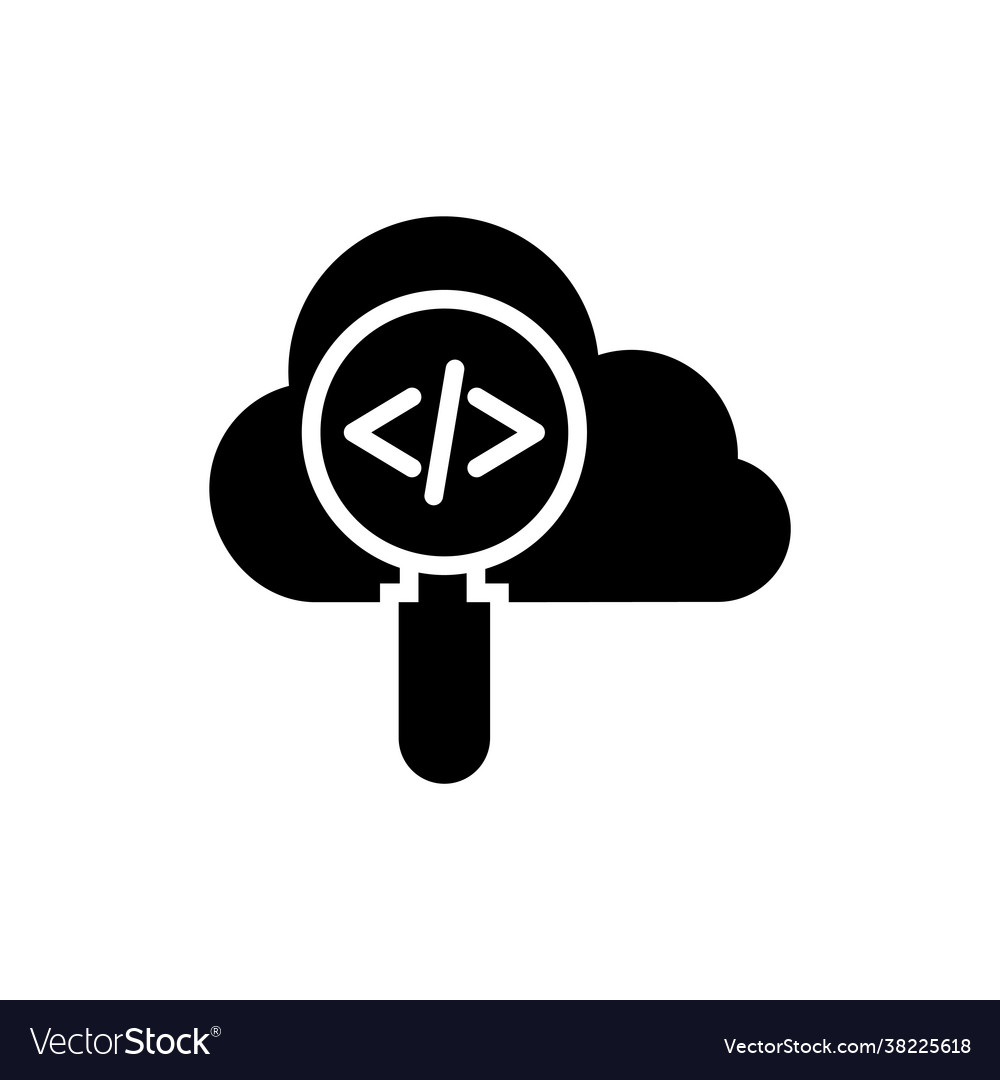 Cloud coding style vector image Cloud coding style