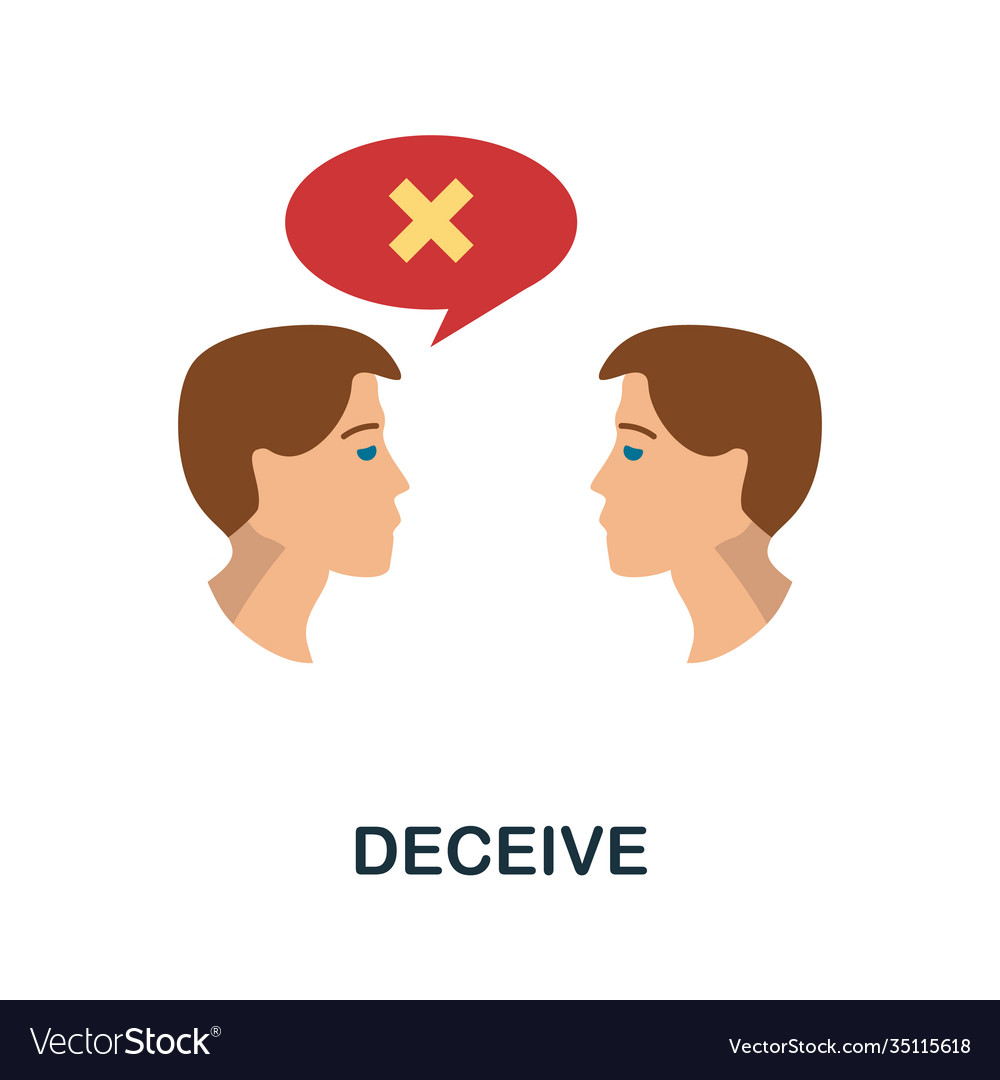 Deceive Flat Icon Simple Element From Protest Vector Image