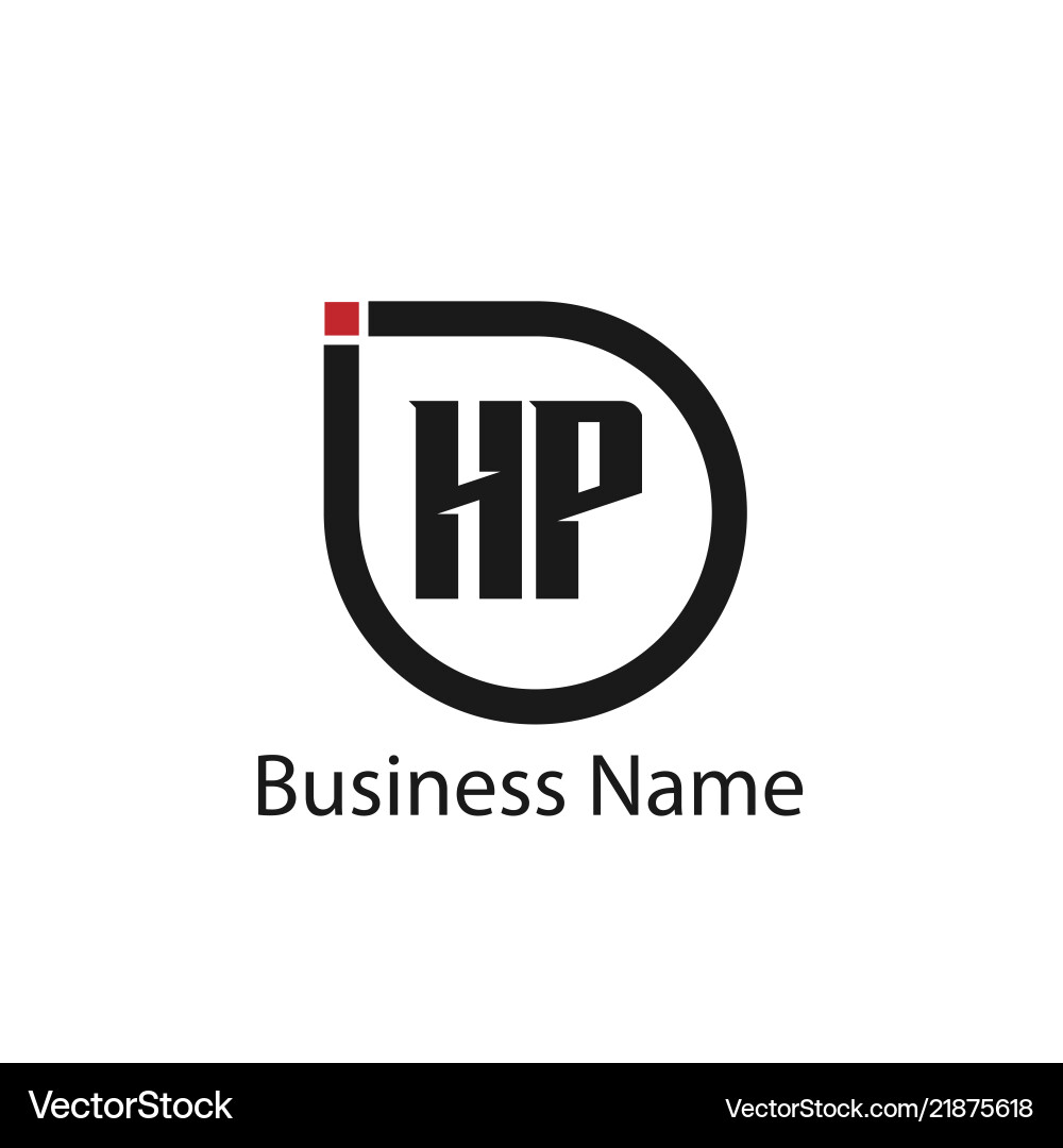 Initial Letter Hp Logo Template Design Royalty Free Vector
