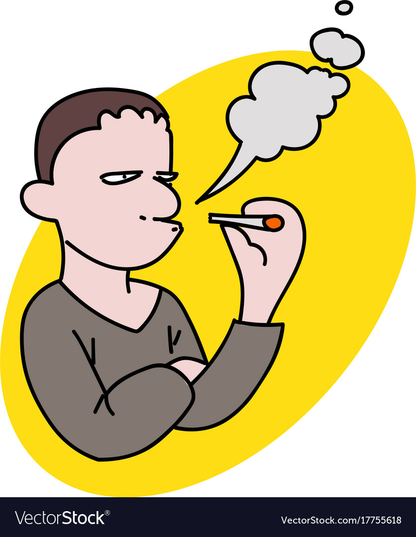 Man smoking Royalty Free Vector Image - VectorStock