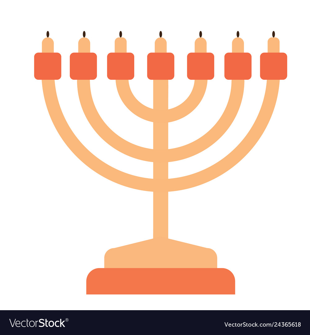 Menorah flat Royalty Free Vector Image - VectorStock