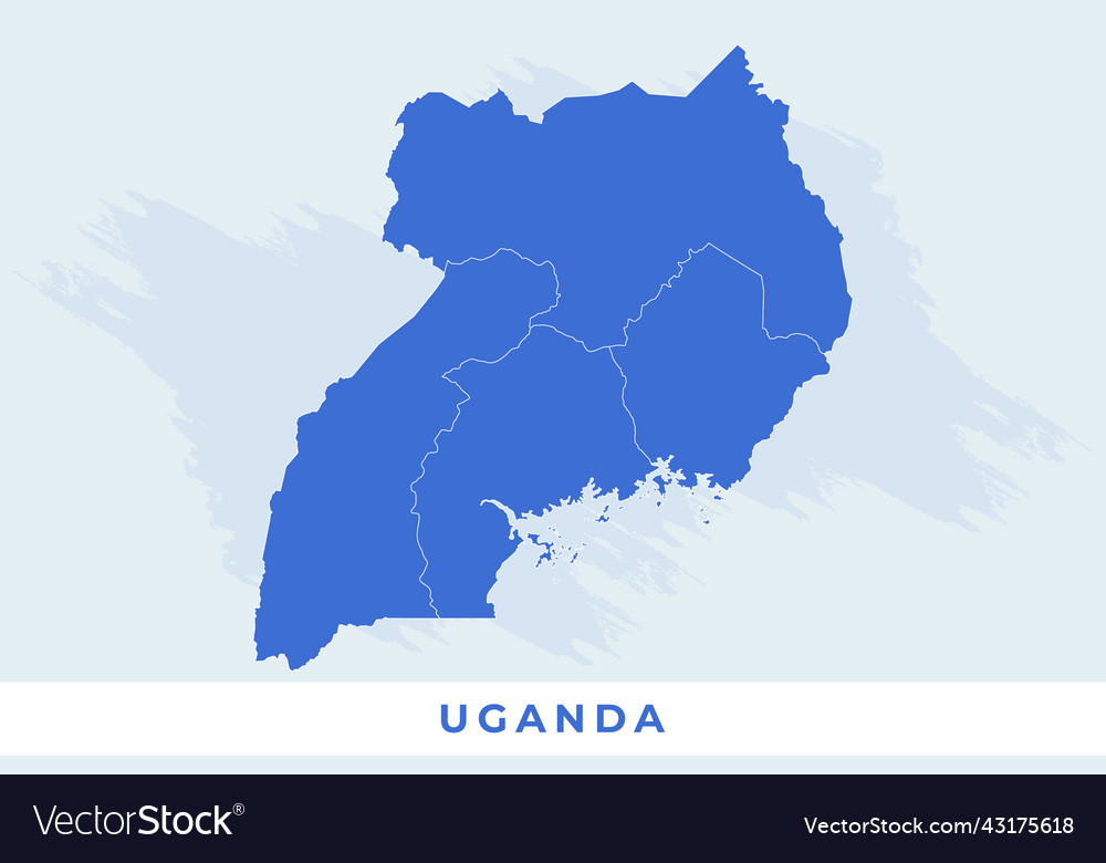 National map of uganda Royalty Free Vector Image