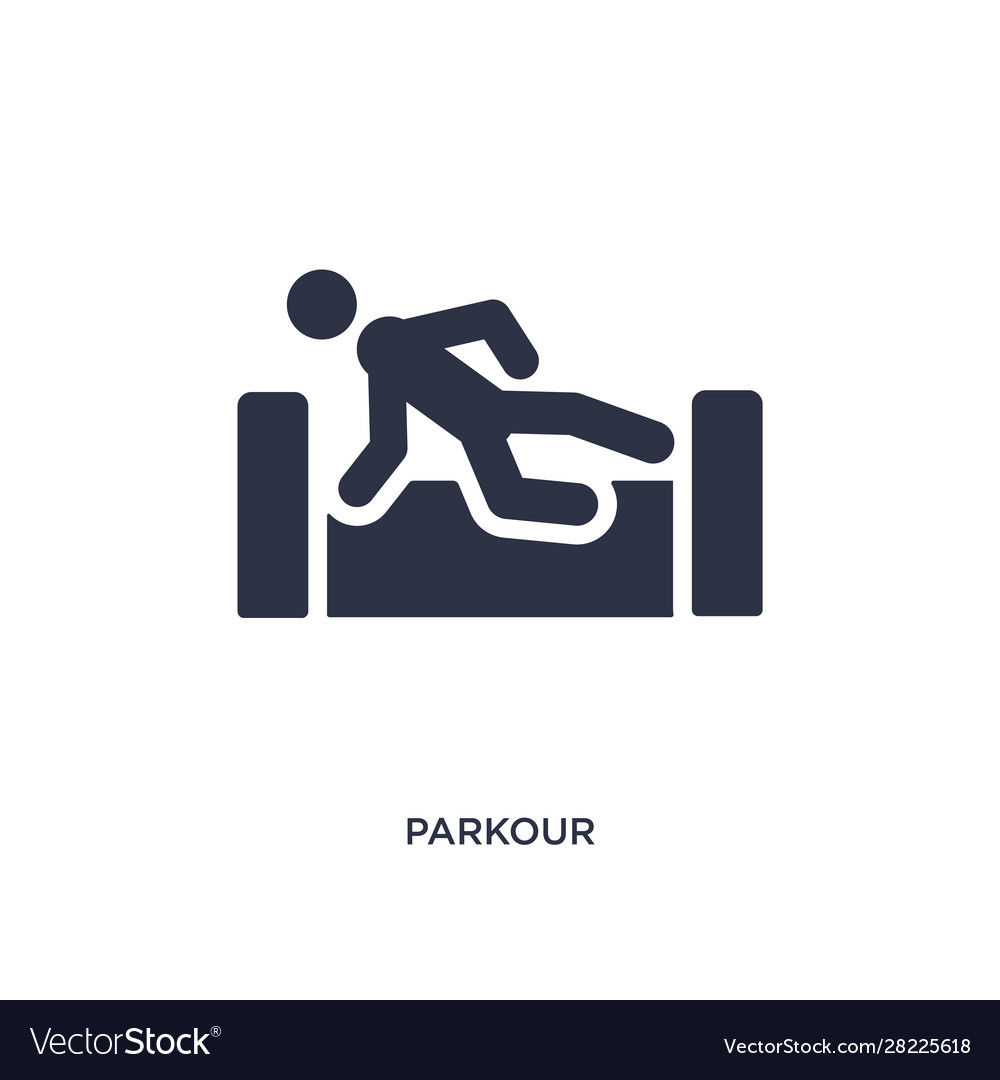 Parkour icon on white background simple element