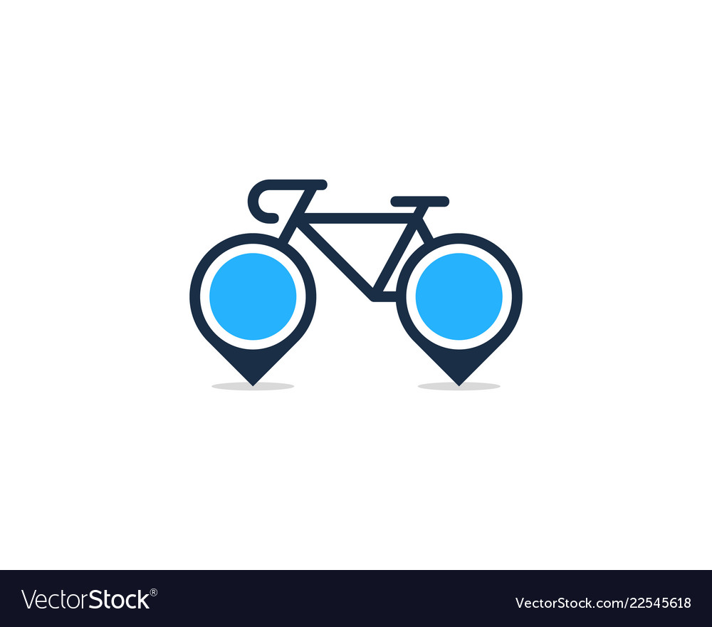 Point bike logo icon design vector image Point bike logo icon design