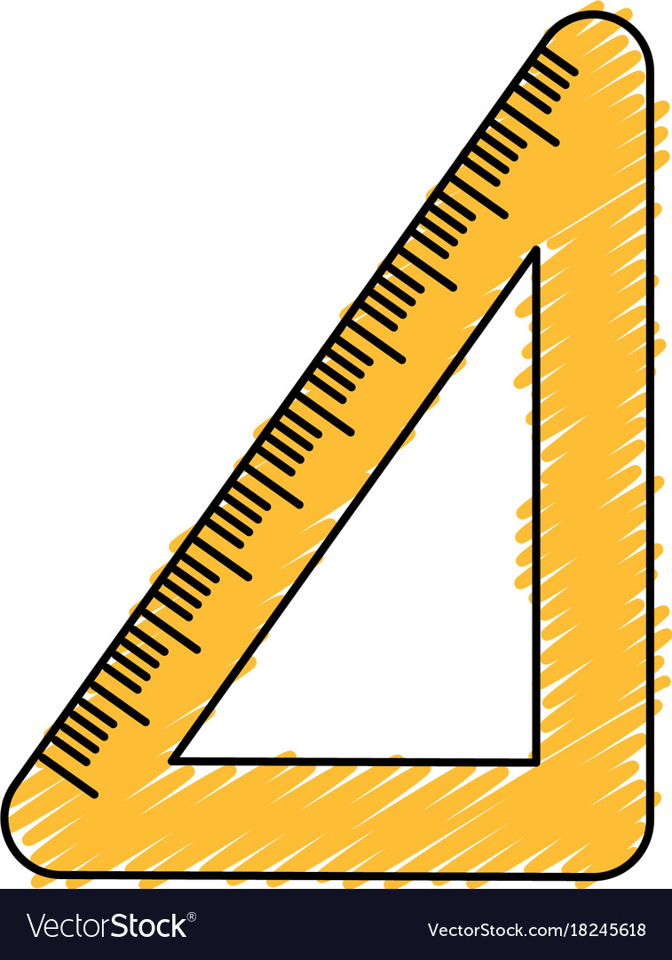 School triangle ruler object design