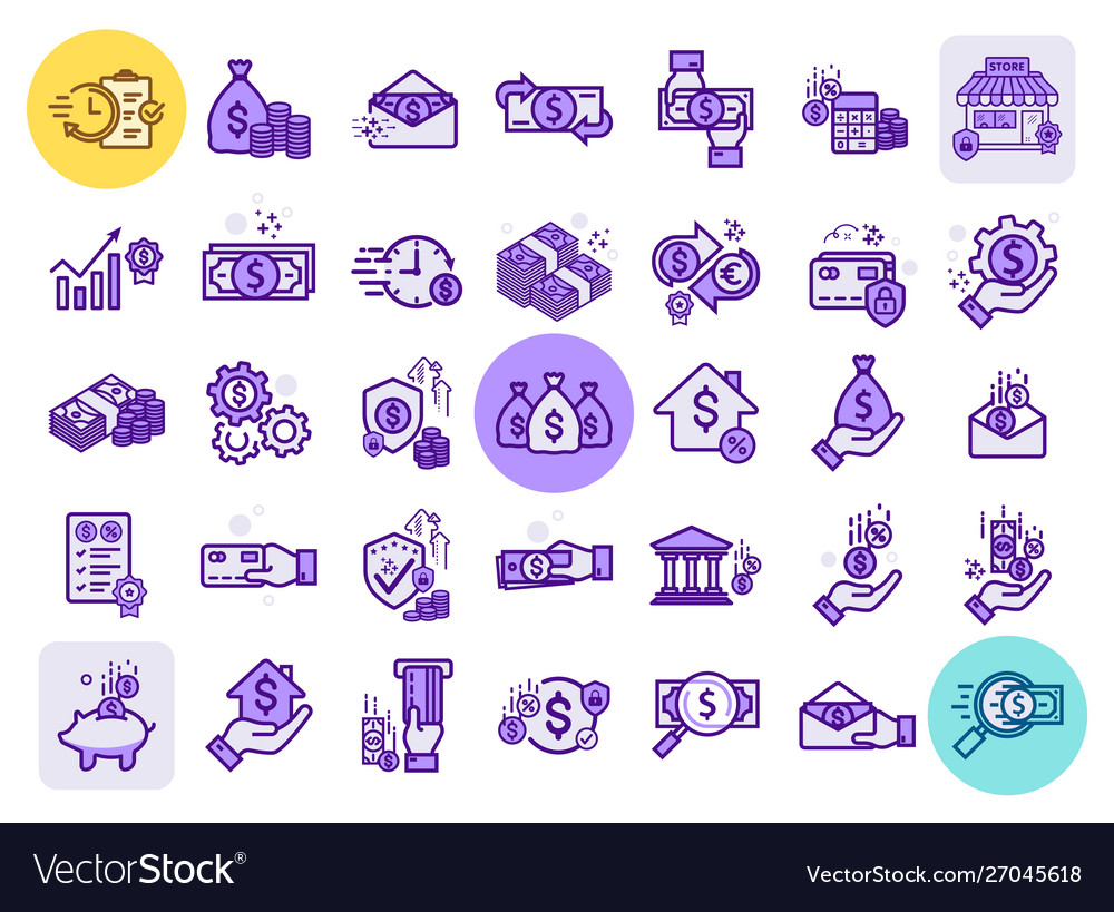 Set line icons in flat design concept