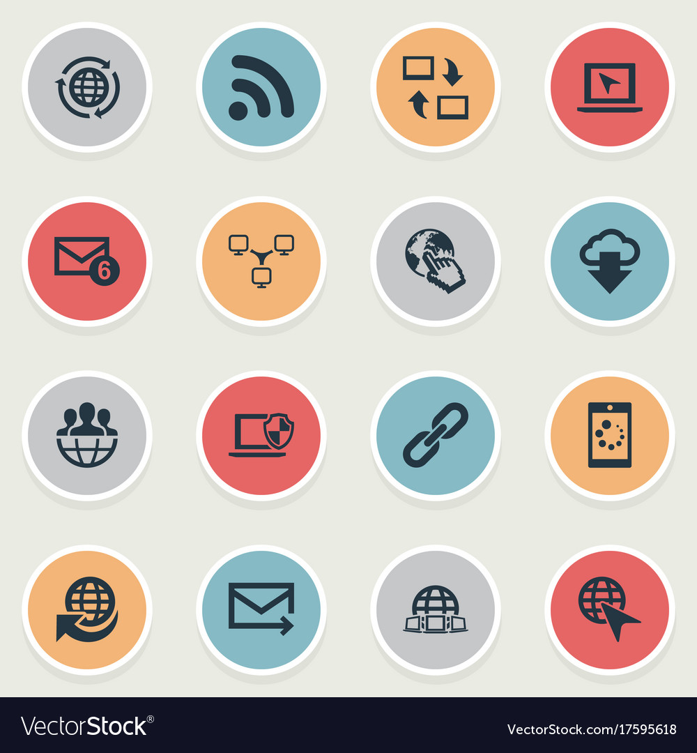 Set of simple web icons
