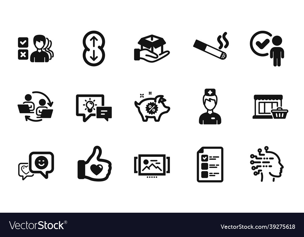 Set of smile scroll down and artificial vector image Set of smile scroll down and artificial