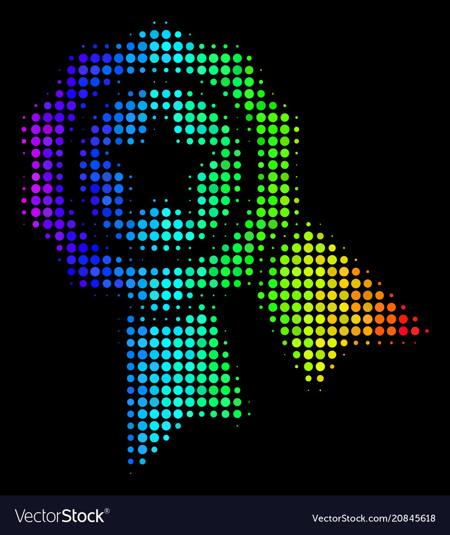 Spectrum pixel quality icon vector image Spectrum pixel quality icon