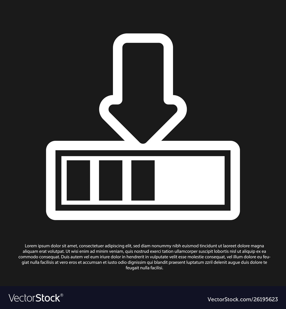 Black loading icon isolated on background