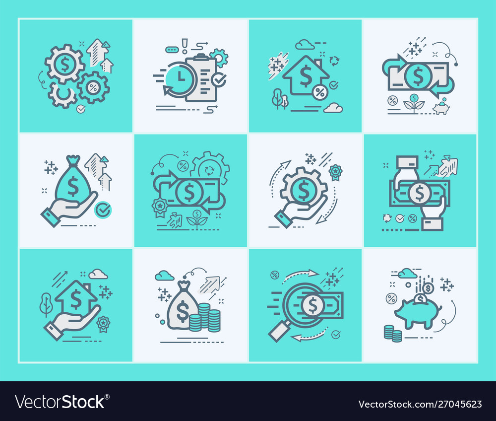 Business and Finance Flat Icons