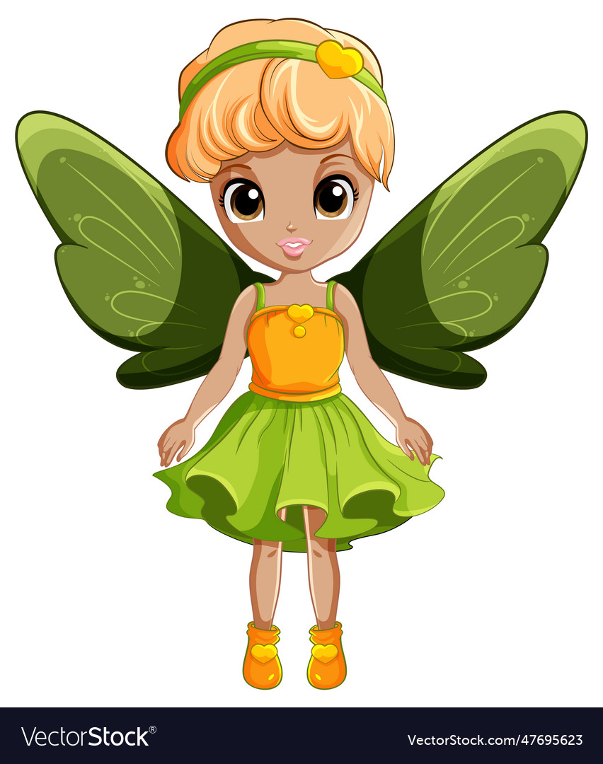 Cute simple cartoon fairy Royalty Free Vector Image