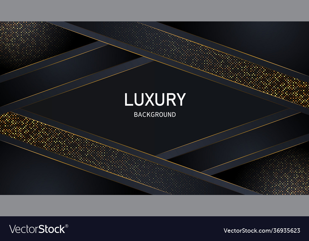 Dark abstract background with black overlap layers vector image Dark abstract background with black overlap layers