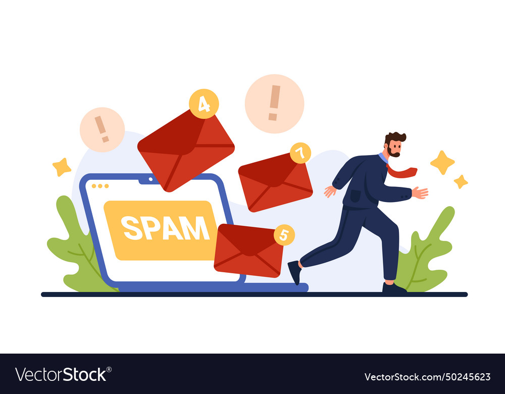 Email spam overload many junk mails reduce