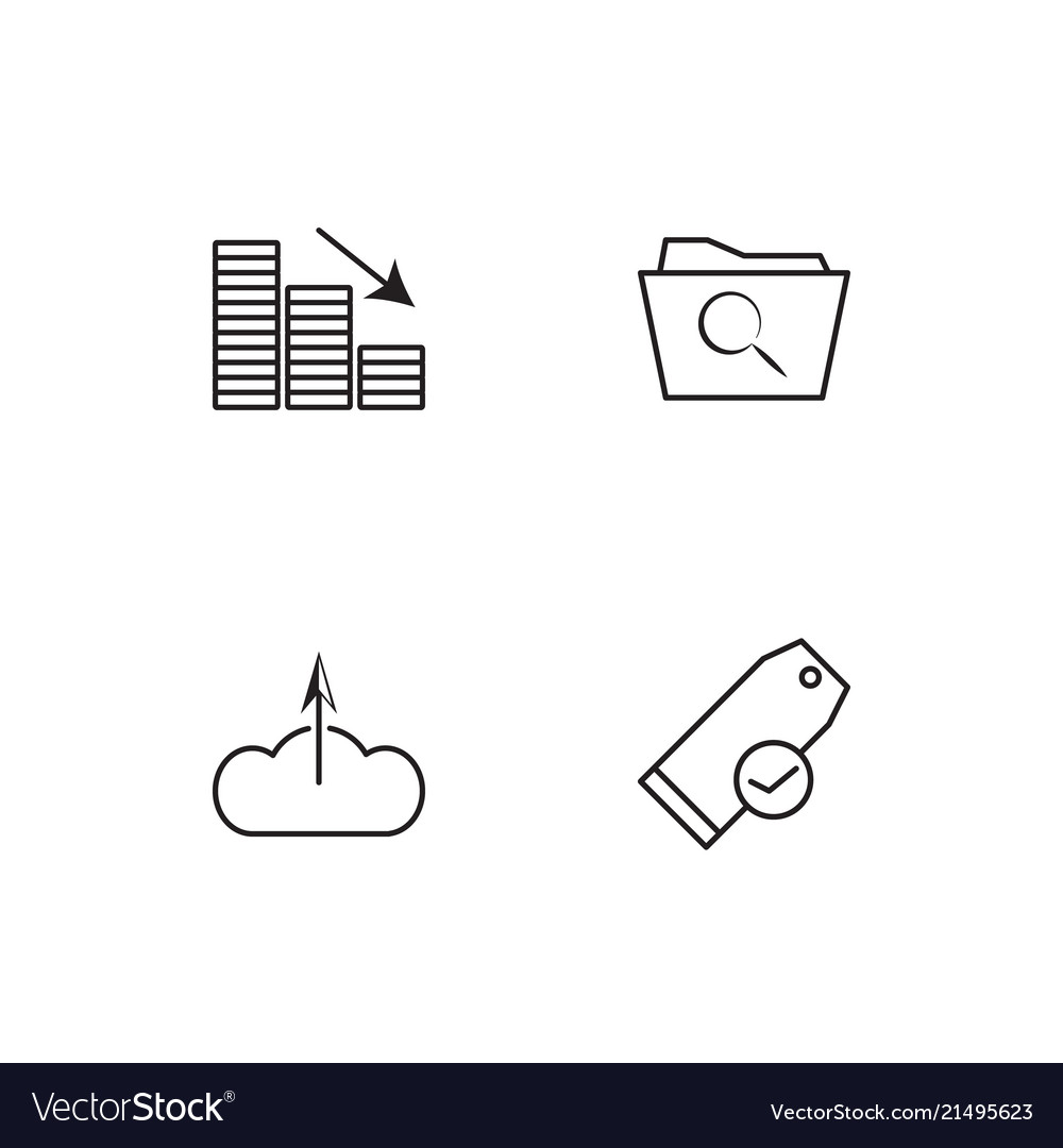 Essential linear icons set simple outline