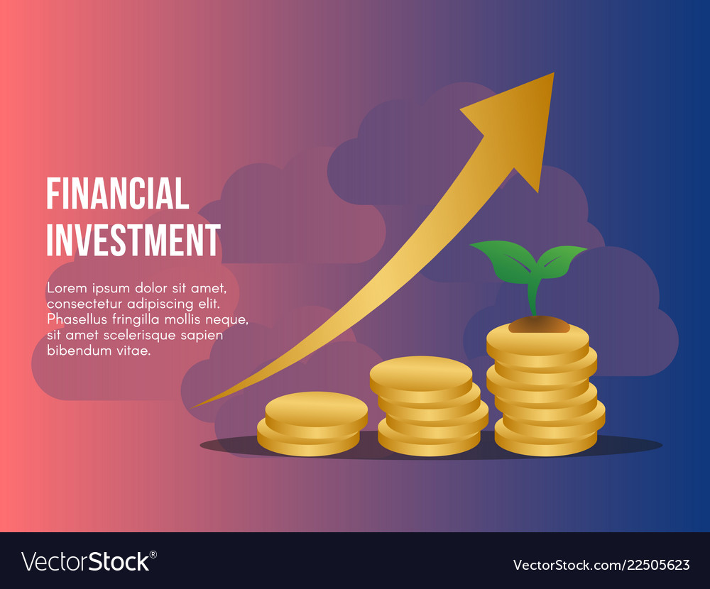 Financial investment concept design template