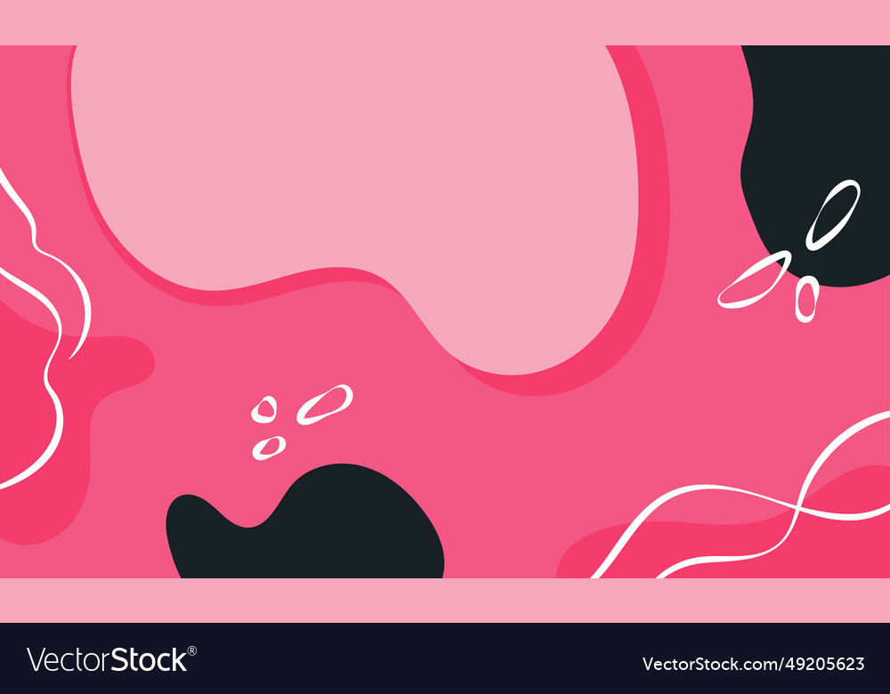 Flat abstract hand drawn shapes line background Vector Image Flat abstract hand drawn shapes line background