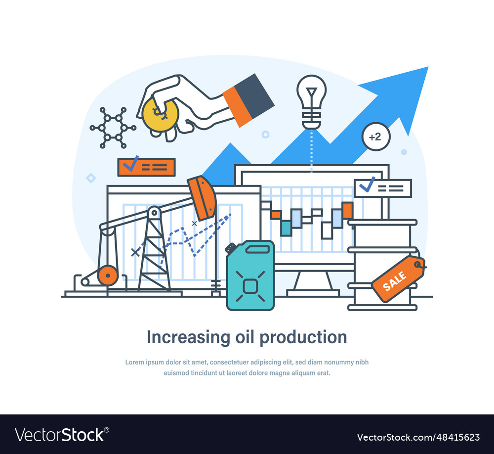 Increasing oil production petrol refinery