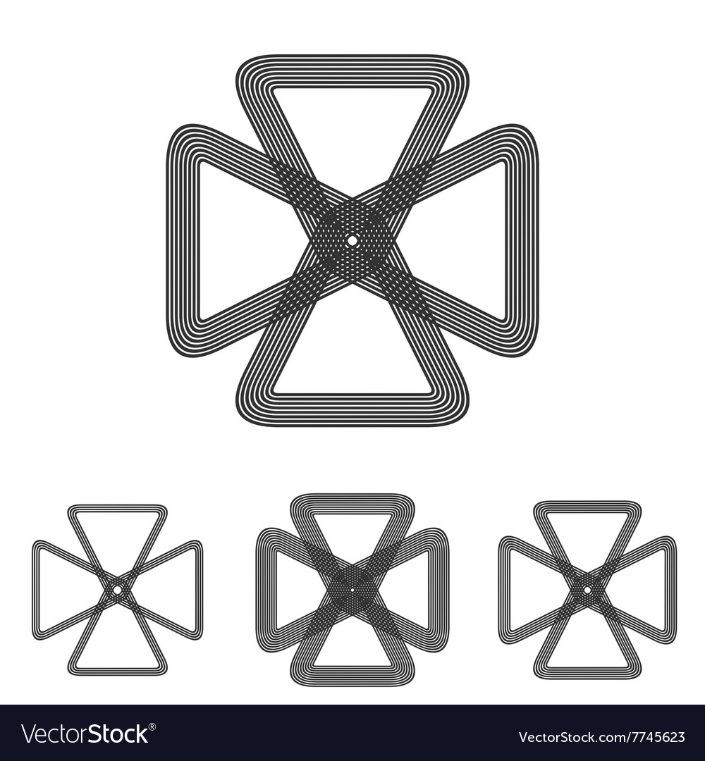 Line loop science logo design set