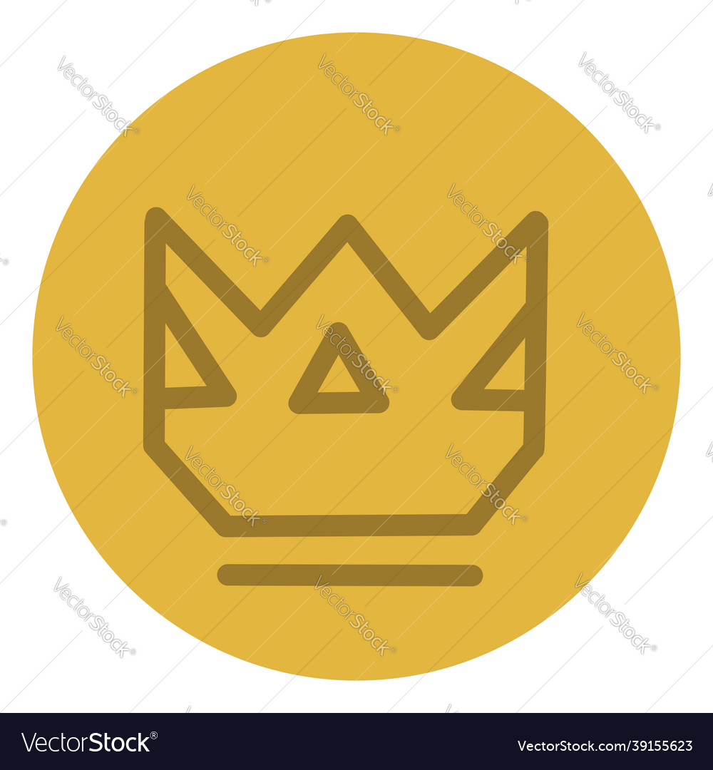 Medieval crown icon on white background