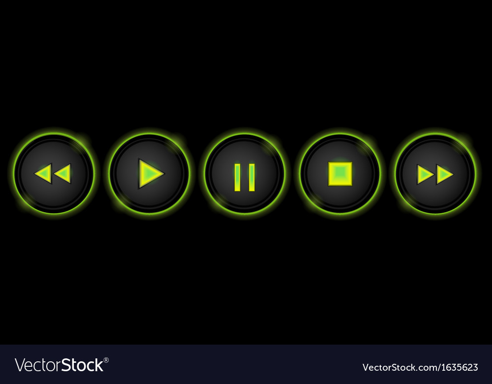 Neon Control Panel Buttons