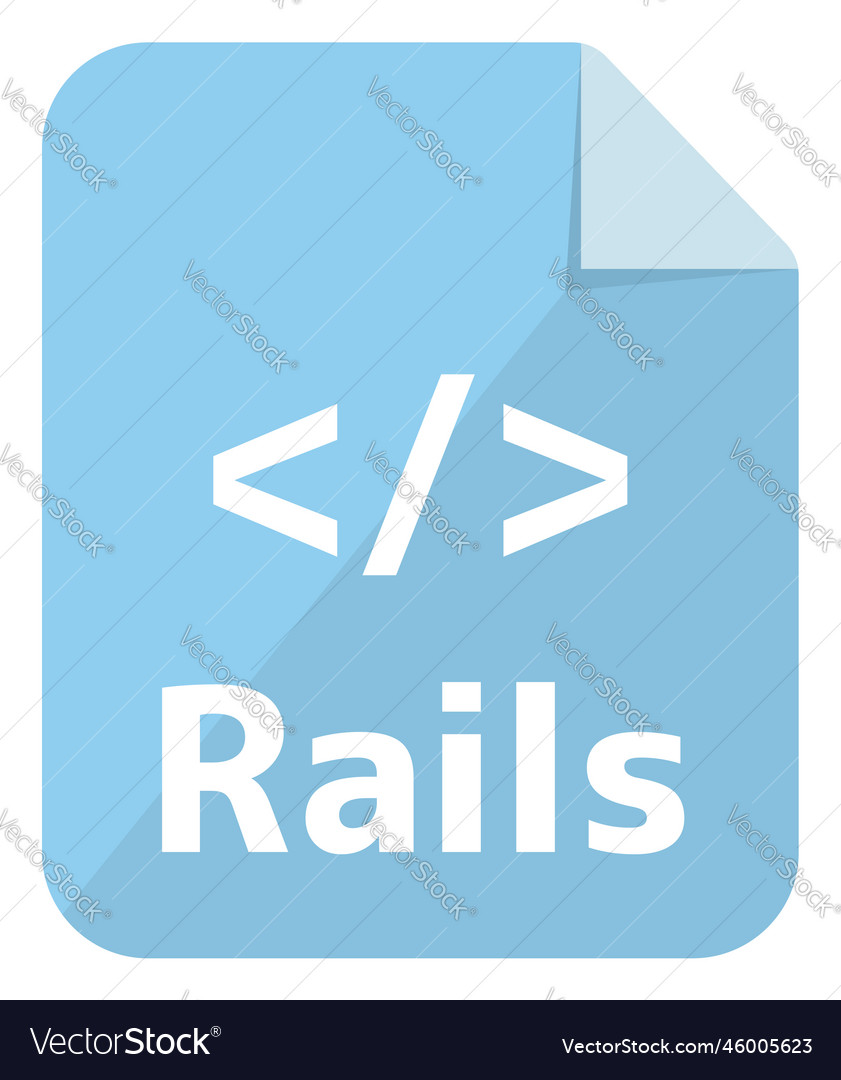 Rails Icon große Programmiersprache vector image Rails Icon große Programmiersprache