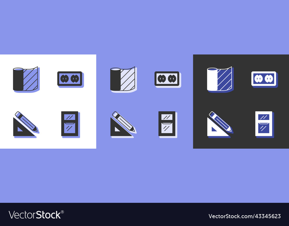 Set window in room wallpaper triangular ruler vector image Set window in room wallpaper triangular ruler