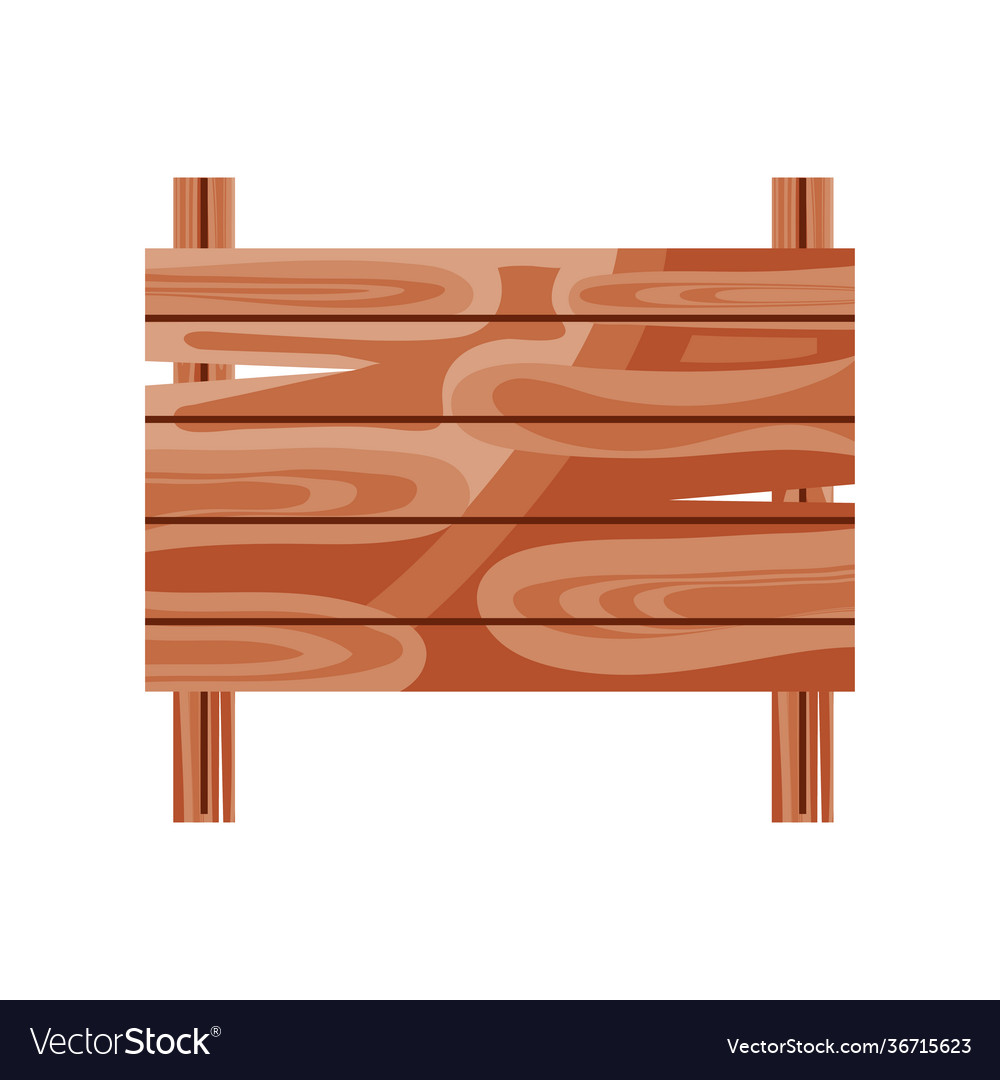 Wooden board standing Royalty Free Vector Image