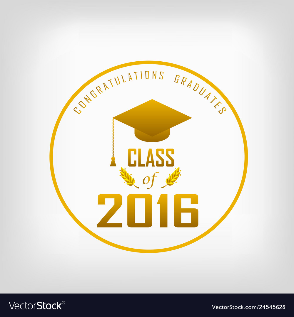 A graduating class in 2016 graphics elements vector image A graduating class in 2016 graphics elements