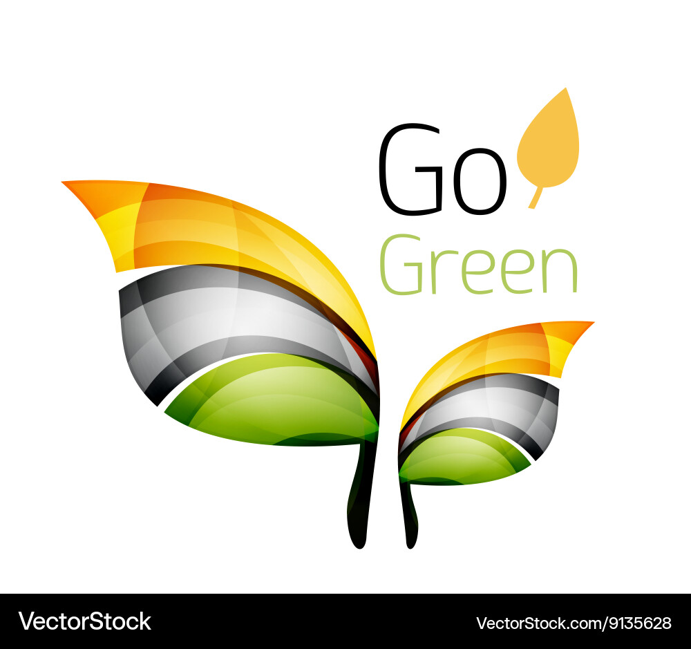 Abstract leaf icon Royalty Free Vector Image - VectorStock
