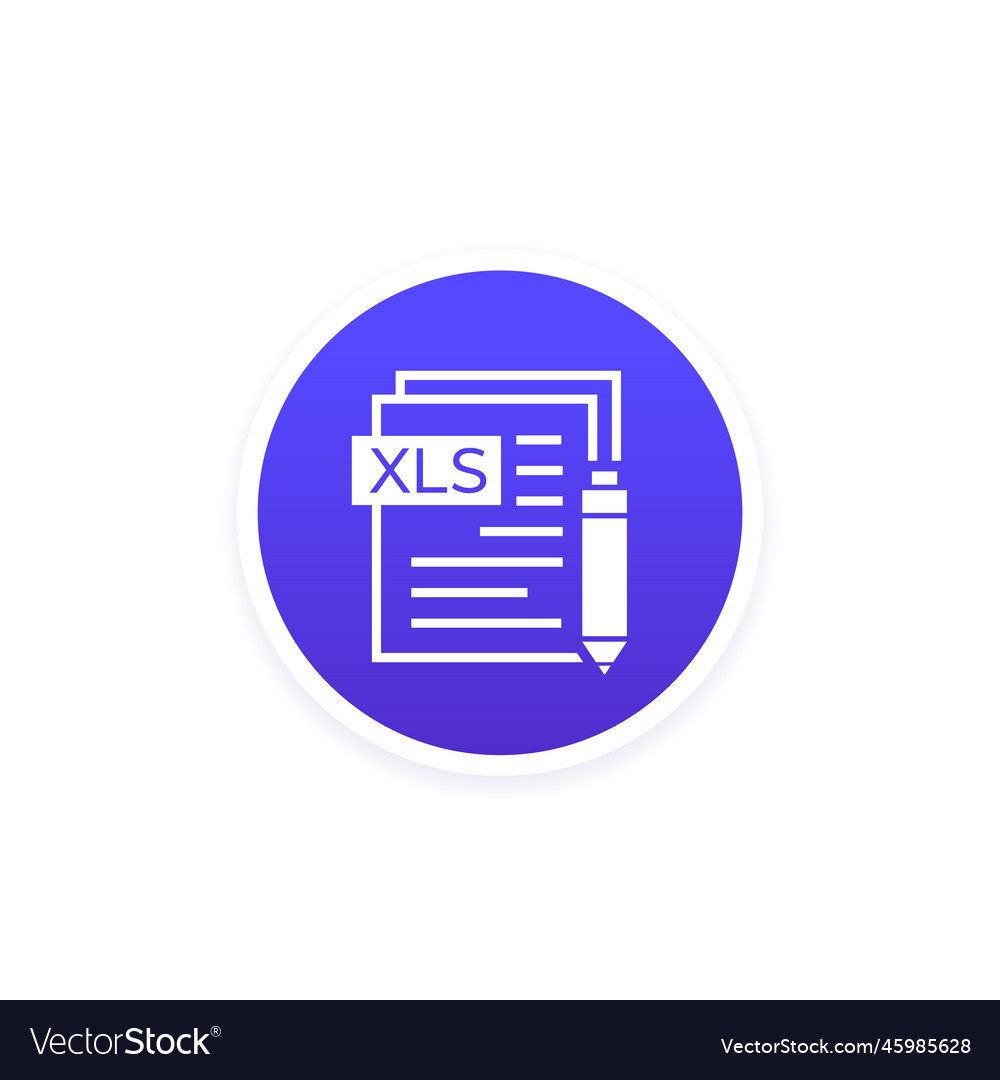 Edit xls document round icon