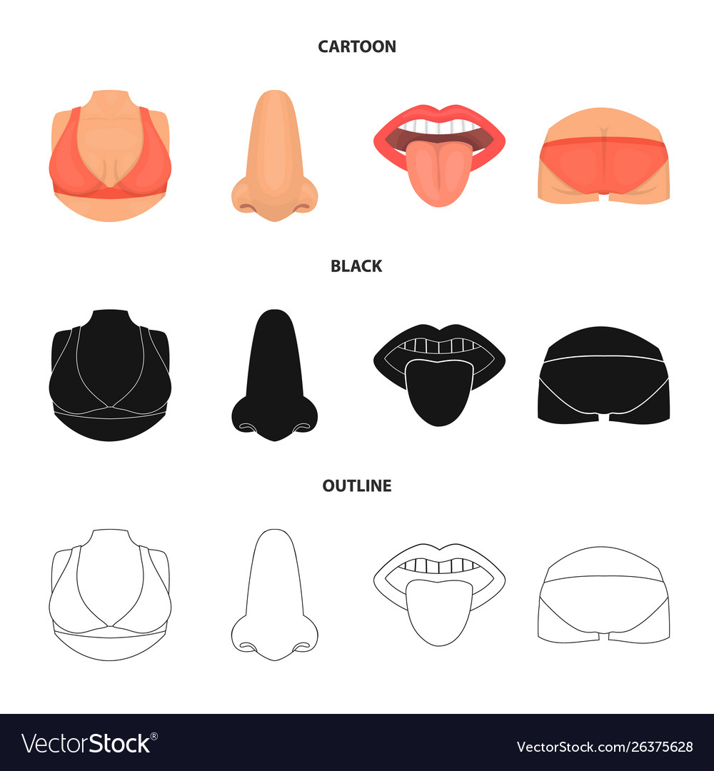 Isolated object body and part symbol set